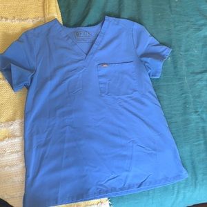 Cecil blue scrub top - S
